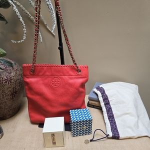 Tory Burch Marion Leather Swingpack/Shoulder/Crossbody Bag w/matching Bracelet